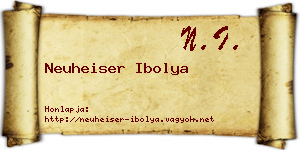 Neuheiser Ibolya névjegykártya